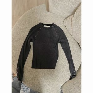 Jonathan Simkhai metallic crew neck top